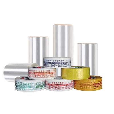 BOPP Plain Film Jumbo Roll PVDC พลาสติกสับสับสับฟิล์มพื้นฐานความร้อนโดยไม่มีกาว 12-80um