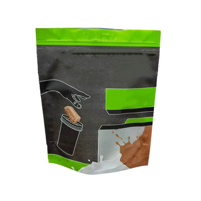 กระเป๋าโปรตีน Whey พร้อม PVDC ผิวเคลือบ KPET กันความชื้น ยืนขึ้น Zip Lock การพิมพ์ Gravure