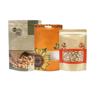 Ziplock ป้องกันกลิ่น ยืนขึ้นกระเป๋า กระเป๋าพิมพ์ตามสั่งสําหรับบรรจุอาหาร