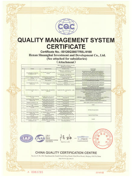 ประเทศจีน Luohe Lianbang Chemical Co., Ltd. รับรอง